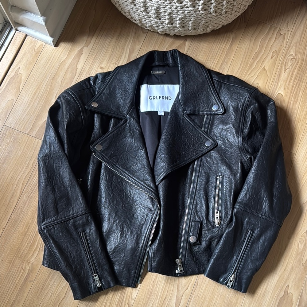 GRLFRND Black Leather Jacket